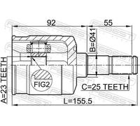 FEBEST 1211-EFAT Giunto omocinetico