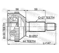 FEBEST 2110-MONA44 Kit giunti semiasse