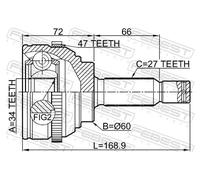 FEBEST 2210-MAGA47 Kit giunti semiasse