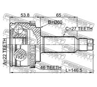 FEBEST 2210-SOULA46 Kit giunti semiasse