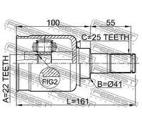 FEBEST 2211-CD Kit giunti semiasse