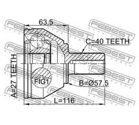 FEBEST 2910-FLIIF Giunto omocinetico