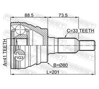 FEBEST 3210-ESCII Giunto omocinetico
