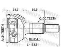 Giunto semiasse Assale anteriore 3210-SRX FEBEST per CADILLAC STS CTS Coupé CTS