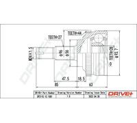 Giunto semiasse Assale anteriore DP2110.10.1081 Drve+ per LANCIA KAPPA