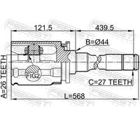 Kit Giunto Albero Motore Interno Adatto Per Destra BMW X5 E70 2006 X6 E71 2008-