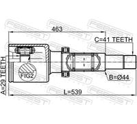 FEBEST 2111-TT9DRH Giunto omocinetico