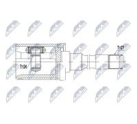 NTY Kit giunti semiasse NPW-BM-058 compatibile con BMW X3/X4 lato ruota