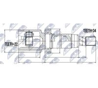 NTY Kit giunti, Semiasse per FORD NPW-FR-052