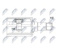 Giunto semiasse Assale anteriore Dx NPW-ME-089 NTY per MERCEDES-BENZ GLC