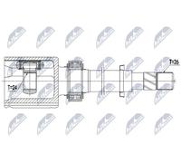 NTY NPW-NS-097 Semiasse