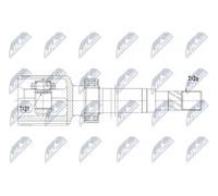 Giunto semiasse Assale anteriore Dx NPW-RE-119 NTY per RENAULT CAPTUR I