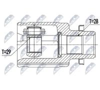 Giunto semiasse Assale anteriore Dx NPW-SU-036 NTY per SUZUKI SX4 S-CROSS VITARA