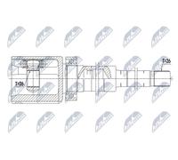 Giunto semiasse Assale anteriore Dx NPW-VV-082 NTY per VOLVO