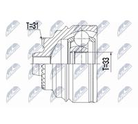 NTY NPZ-BM-025 Kit giunti semiasse