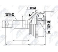 NTY Kit giunti, Semiasse compatibile con HONDA NPZ-HD-027