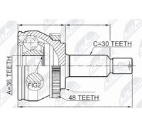 NTY NPZ-HY-546 Kit giunti, Semiasse per HYUNDAI