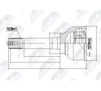 Guarnizione kit esterno albero di trasmissione per HONDA | 21373, 826004, CV481