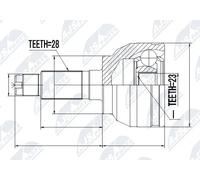 NTY NPZ-MZ-047 Kit giunti semiasse