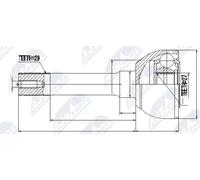 NTY Kit giunti semiasse NPZ-NS-010 per Nissan Patrol 160/260 -02