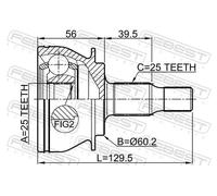 FEBEST 1610-169 Giunto omocinetico