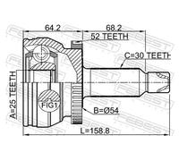 FEBEST 2210-XM12A52 Kit giunti semiasse