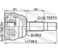 FEBEST 2310-029 Kit giunti semiasse