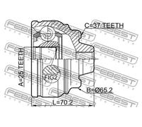 Giunto semiasse Assale anteriore Giunto tripodo 1910-F10 FEBEST per BMW 7 5