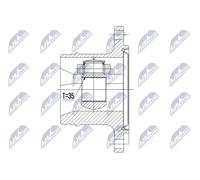 Giunto semiasse Assale anteriore NPW-CH-073 NTY per CADILLAC CHEVROLET