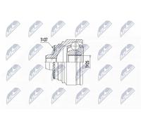 Giunto semiasse Assale anteriore NPZ-BM-027 NTY per BMW 5 5 Touring 7