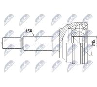 Kit Giunto Albero Trasmissione Anteriore Adatto A per Tesla Modello S 5YJS