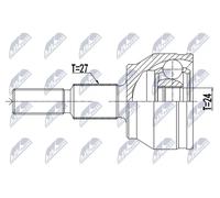 Giunto semiasse Assale anteriore NPZ-FR-057 NTY per FORD GRAND C-MAX FOCUS III