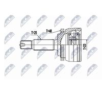 NTY NPZ-HY-559 Kit giunti semiasse
