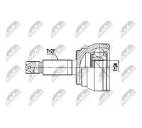 Giunto semiasse Assale anteriore NPZ-KA-369 NTY per HYUNDAI KIA