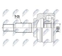 Giunto semiasse Assale anteriore NPZ-RE-062 NTY per RENAULT MEGANE III Hatchback