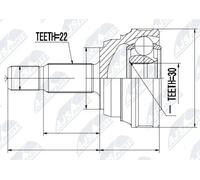 NTY NPZ-VW-013 Kit giunti, Semiasse per SEAT,VW