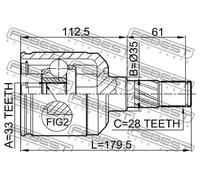 FEBEST 0511-M6ATLH Giunto omocinetico
