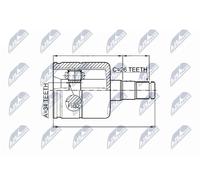 NTY NPW-VW-025 Kit giunti semiasse
