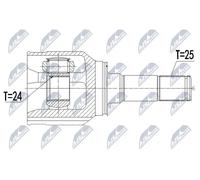 NTY Kit giunti, Semiasse compatibile con FIAT NPW-FT-050