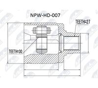 NTY NPW-HD-007 Kit giunti semiasse