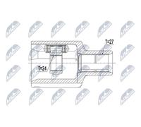 NTY Kit giunti, Semiasse compatibile con MERCEDES-BENZ NPW-ME-087