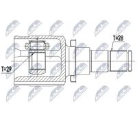 Giunto semiasse Assale anteriore Sx NPW-SU-038 NTY per SUZUKI SX4 S-CROSS