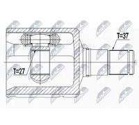 Giunto semiasse Assale anteriore Sx NPW-WW-128 NTY per VW MULTIVAN T5
