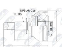 Kit Giunto, Albero Motore/Esterno Adatto A per Alfa Romeo 147 1.9TDI