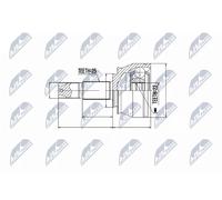 NTY Kit giunti, Semiasse compatibile con FIAT FORD NPZ-FT-032