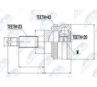Kit Giunto, Albero Motore/Esterno Adatto A per Suzuki Wagon R+ MM 1.3 01 Opel