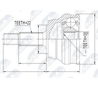 Guarnizione kit esterno albero di trasmissione per VW | 607-009, 607-050, 3547K