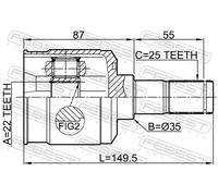 FEBEST 2211-SORR Giunto omocinetico