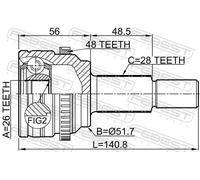 FEBEST 0510-CX5A48R Kit giunti semiasse