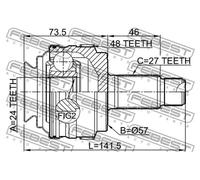 FEBEST 1910-E87A48R Kit giunti semiasse